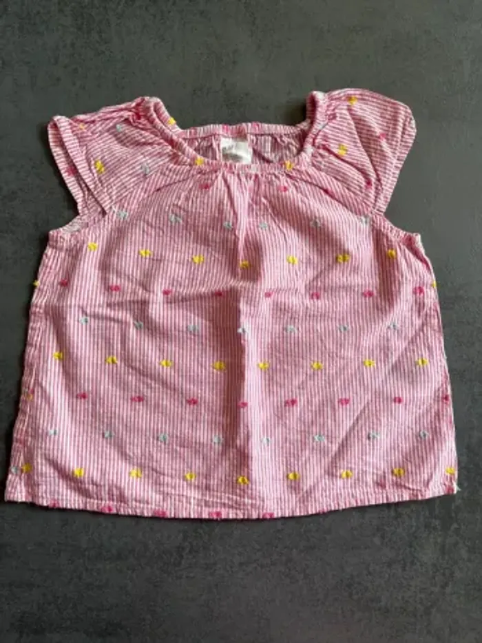 Lot 2 blouses bébé H&M - photo numéro 3