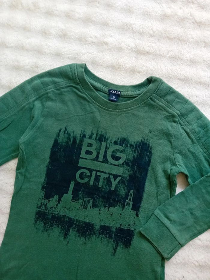 Tshirt ML garçon 3ans 💚🍃 - photo numéro 2