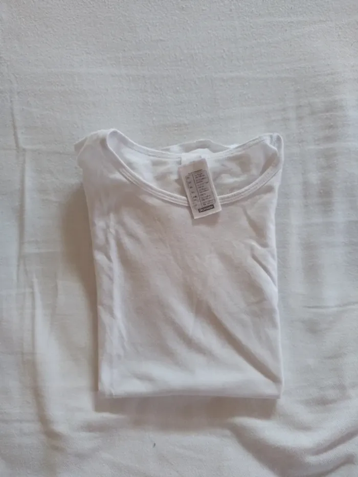 Tee shirt Fille Blanc - photo numéro 4