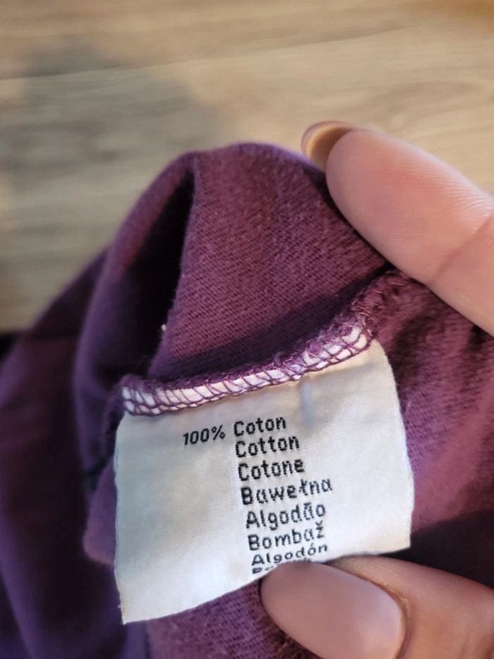 Haut manche longue fille violet 5 ans 100 % coton - photo numéro 2