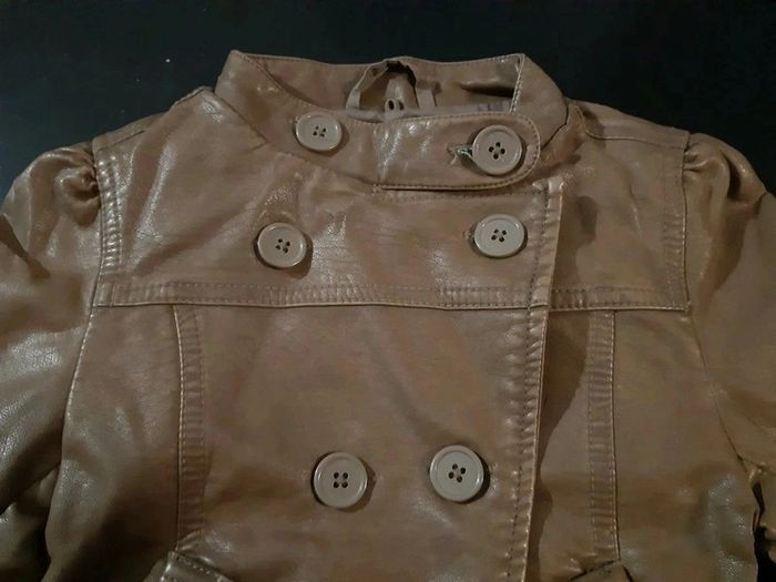 Veste faux cuir Verbaudet 3 ans marron - photo numéro 2