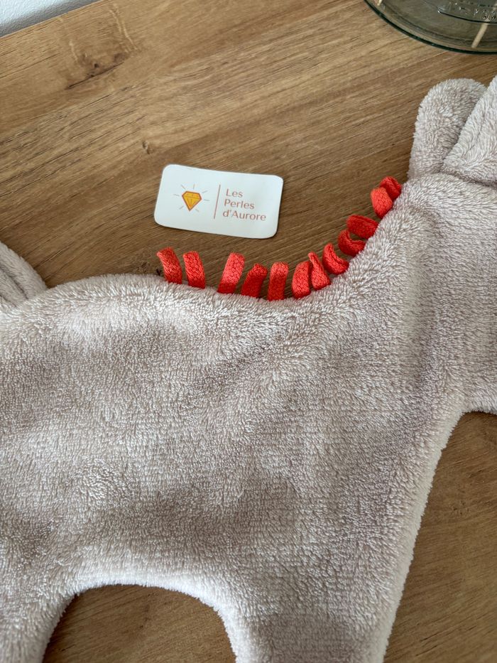 Doudou plat ane cheval marron beige orange - photo numéro 4