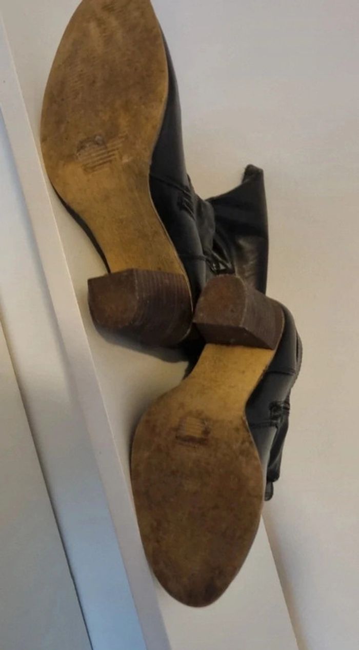 Bottes noires à talon pour femme - photo numéro 5