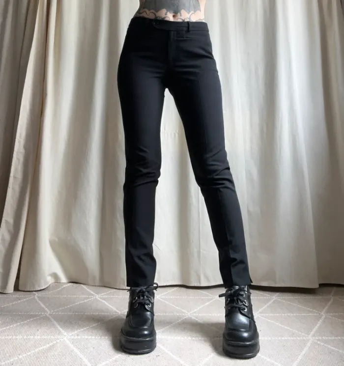 Pantalon droit costume Emo Corporate Goth Officecore - Taille S - photo numéro 4