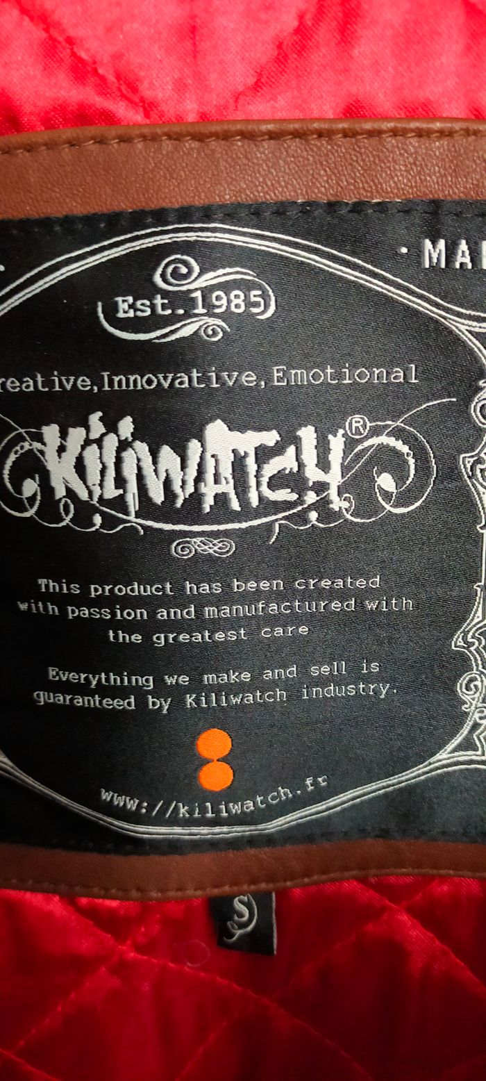 Blouson cuir mouton Kiliwatch marron – Taille S – Très bon état - photo numéro 4