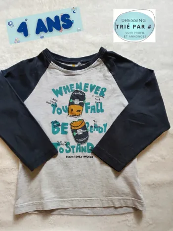 T-shirt manches longues 4 ans smiley world