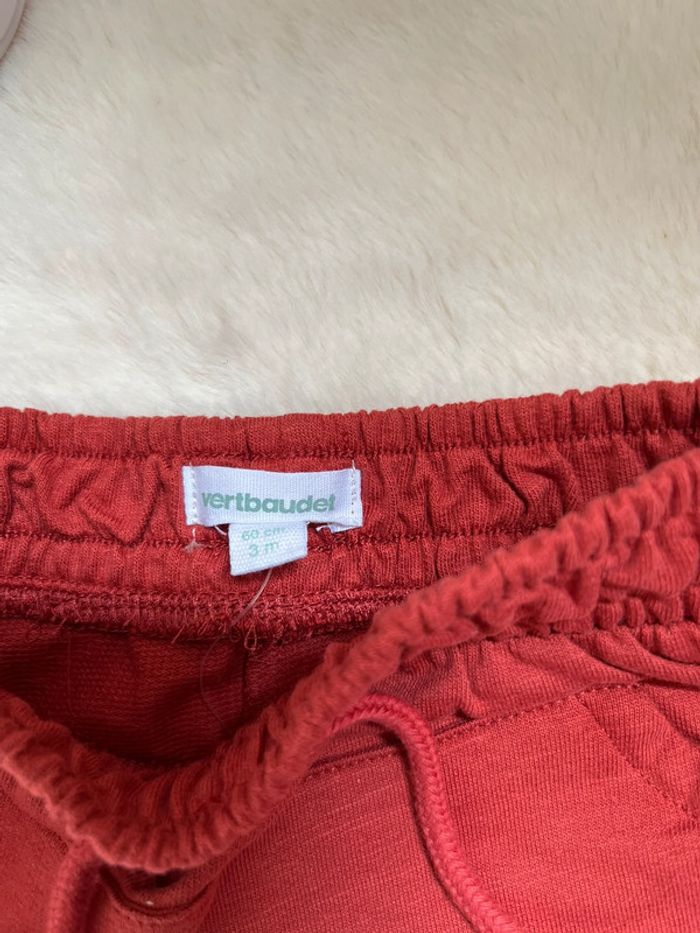 Pantalon sarouel neuf rouge vertbaudet - 3 mois - photo numéro 3