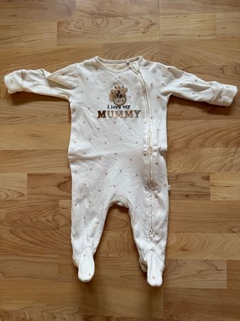 Grenouillère avec fermeture éclair à l’avant mixte 