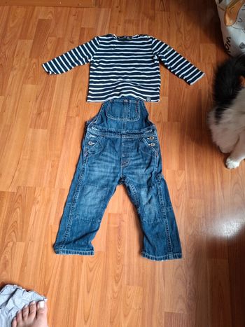 Ensemble Salopette Tee-shirt manche longue