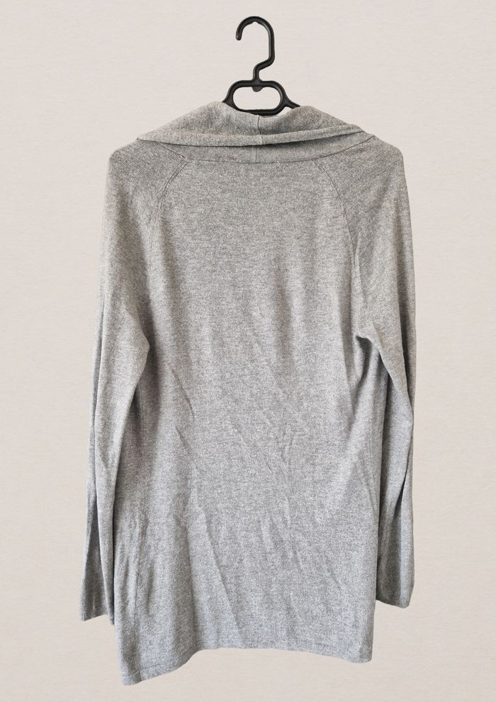 🩶 Cardigan long gris Camaïeu – Taille M (T2) - photo numéro 2