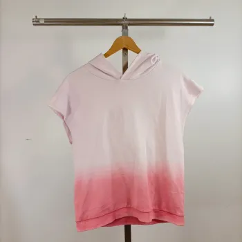 Sweat sans manches Promod rose dégradé à capuche en coton taille S neuf étiquette A1345