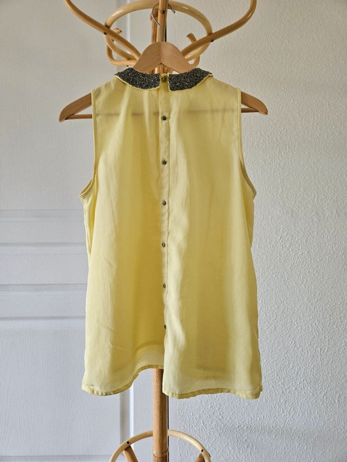 Blouse jaune col chemise taille 38 Pimkie - photo numéro 4
