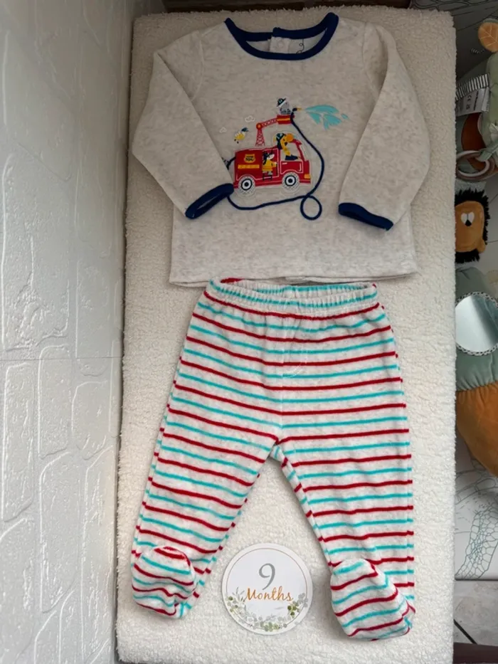 Pyjamas hiver 2 pièces • sergent major • taille 9 mois
