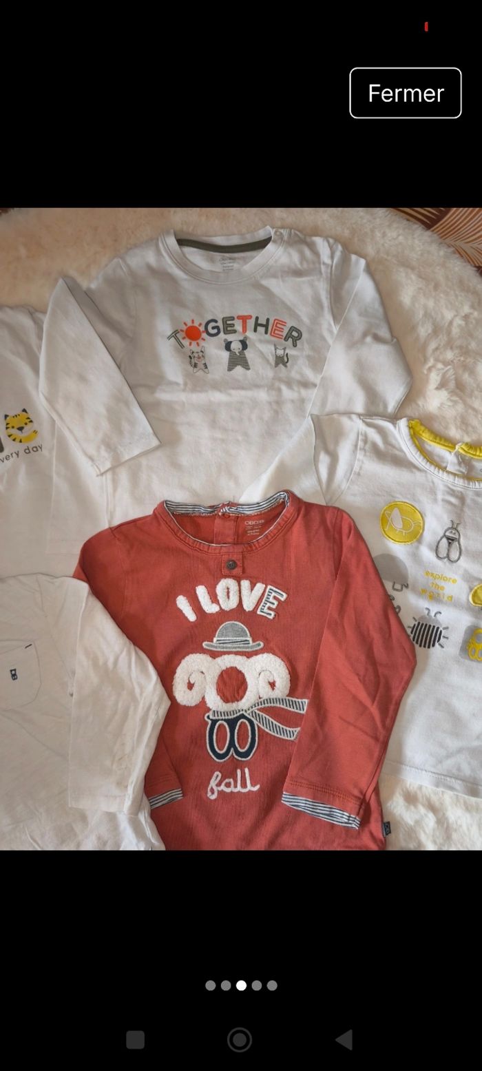 Lot tee shirt 24mois - photo numéro 3