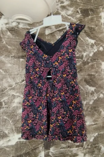 Combishort fleurie fluide tape a l'oeil