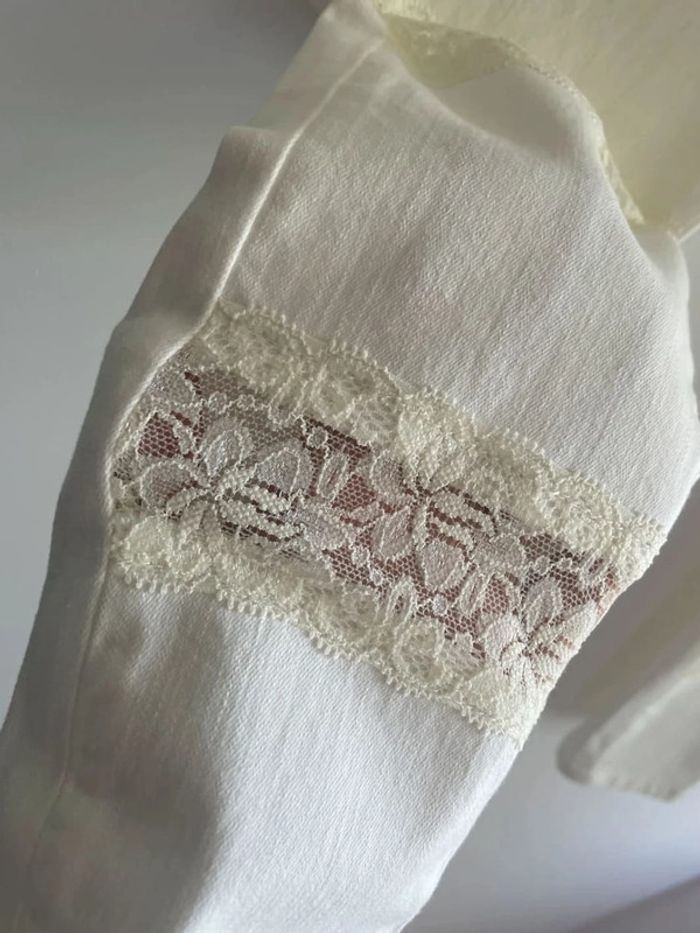 Pantalon slim blanc dentelle Morgan - photo numéro 3