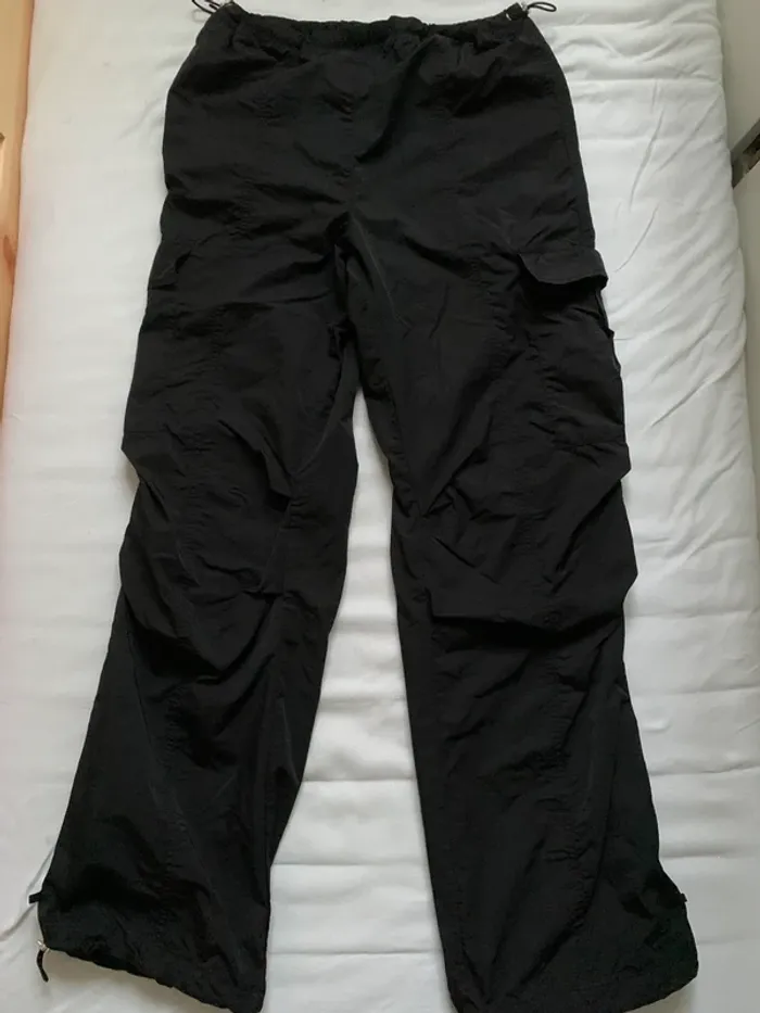 Pantalon parachute noir