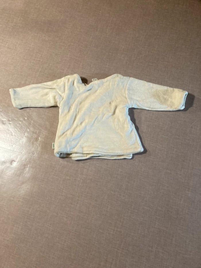 Haut cache-cœur Iobio en velours bio - Taille 50/56 (0-3 mois) - photo numéro 3