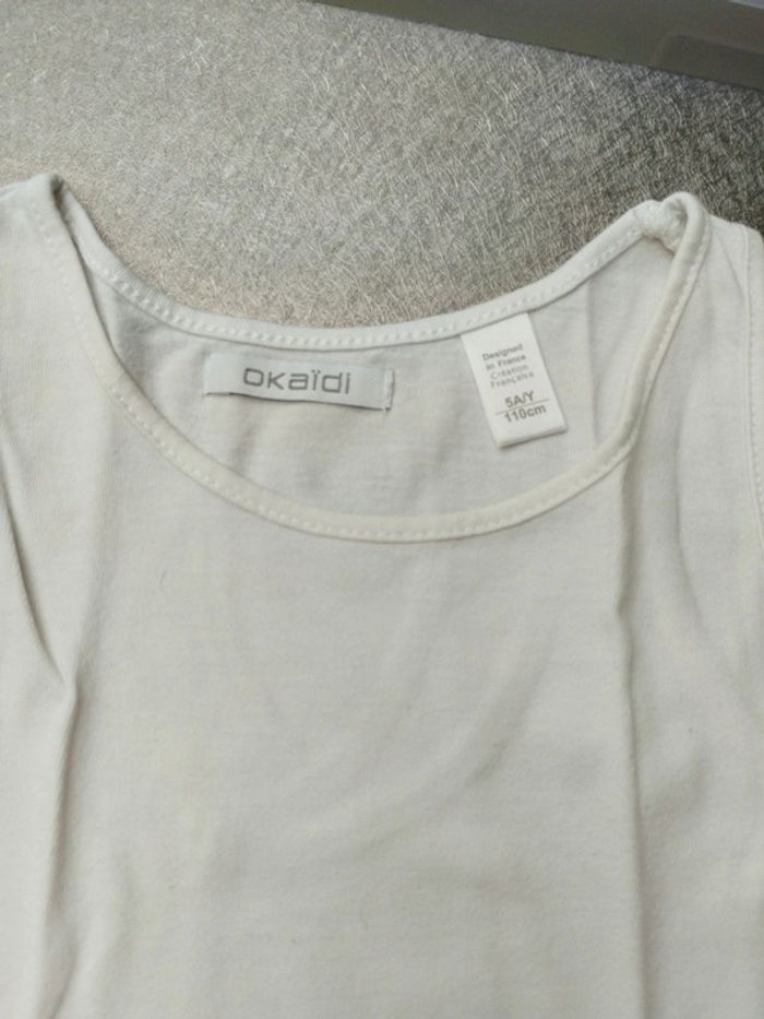 Lot de 2 débardeurs 5 ans fille blanc - photo numéro 3