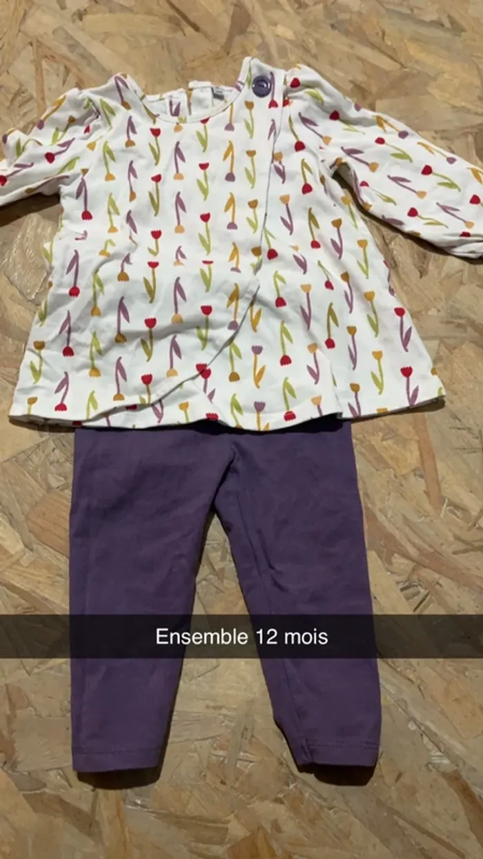 Ensemble fille 12 mois