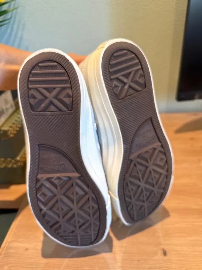 Jolies baskets hautes tissu bleu clair femme 38 - photo numéro 3