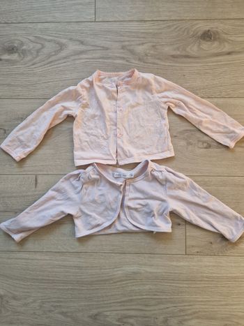 Lot de 2 gilets bébé fille 12 mois