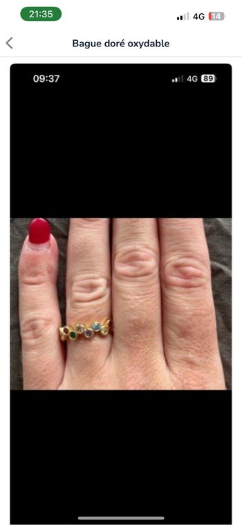 Bague doré