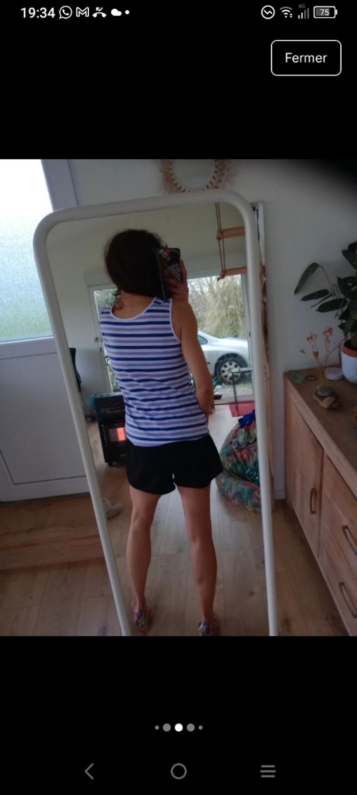 Débardeur femme L violet et bleu c81 - photo numéro 4