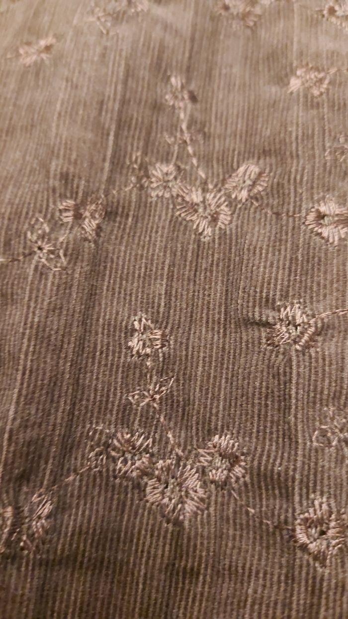 Jupe marron en velour Brodé Paprika  t 3(48) - photo numéro 8