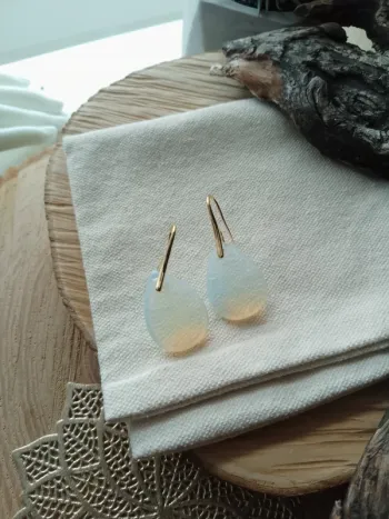 Boucles d'oreilles bohèmes opaline