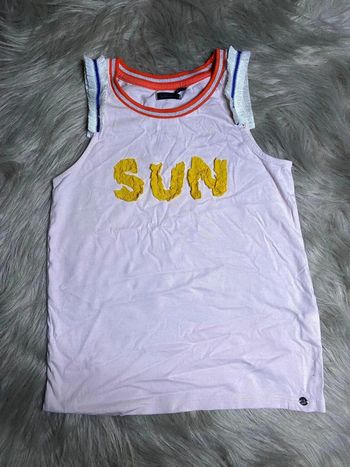 Débardeur rose effet ethnique