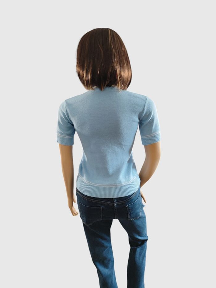 T-shirt Dralon Bleu Clair, Taille Unique, Style Sport Chic - Vintage et Confortable ! - photo numéro 2