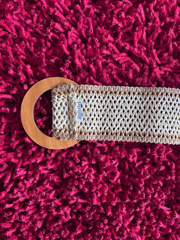Ceinture tressée avec boucle en bois – 91 cm - Cache Cache - photo numéro 2