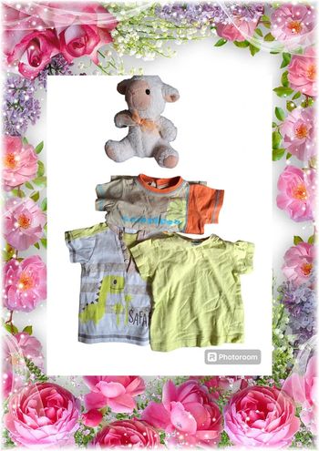 💫🌸 Lot de 3 t-shirts pour bébé garçon 🌸💫