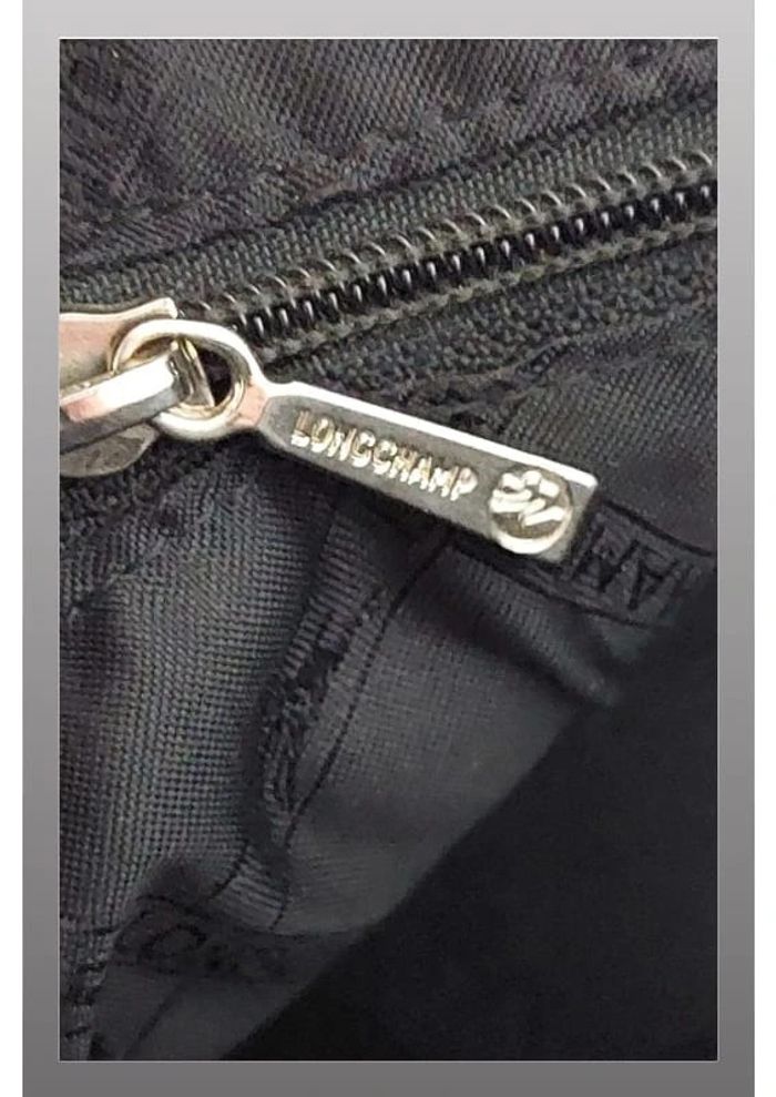 Sac longchamp cuir très bon état modèle roseau noir - photo numéro 6