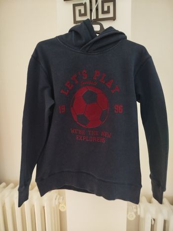 Sweat avec capuche Okaïdi garçon 10 ans bleu