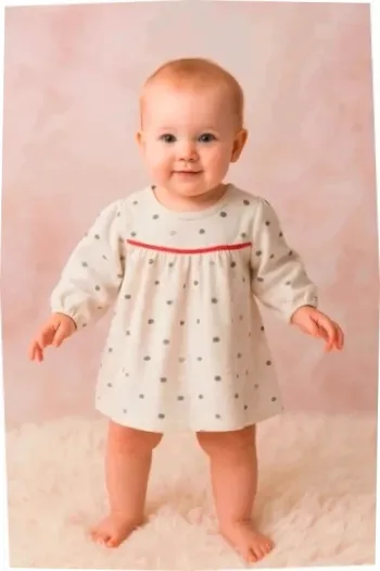 Jolie robe enfant bébé obaibi 3 mois