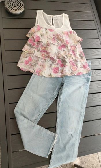 blouse sans manche en voile S