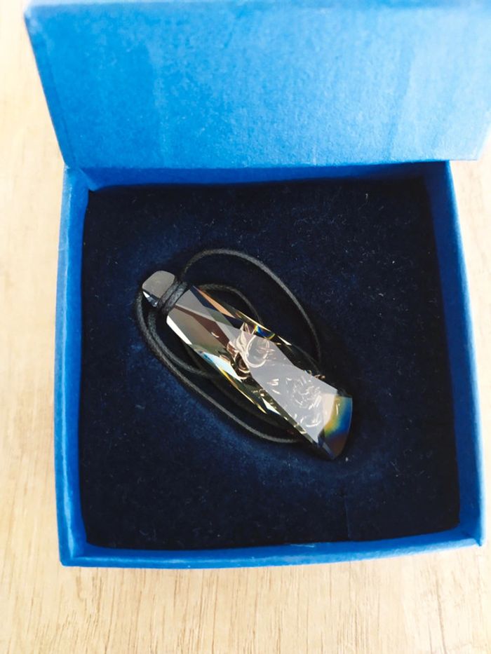 Collier cristal gris Swarovski - photo numéro 4