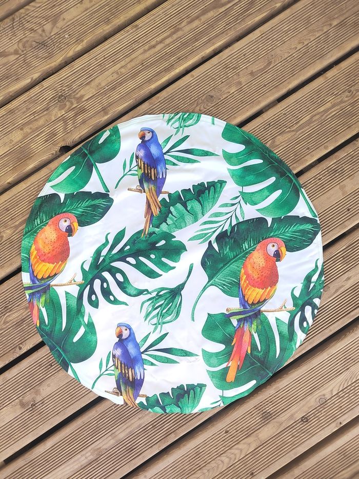 Tapis rafraîchissant pour animaux 60 cm – Chien & chat – Motif perroquets – Été - photo numéro 4