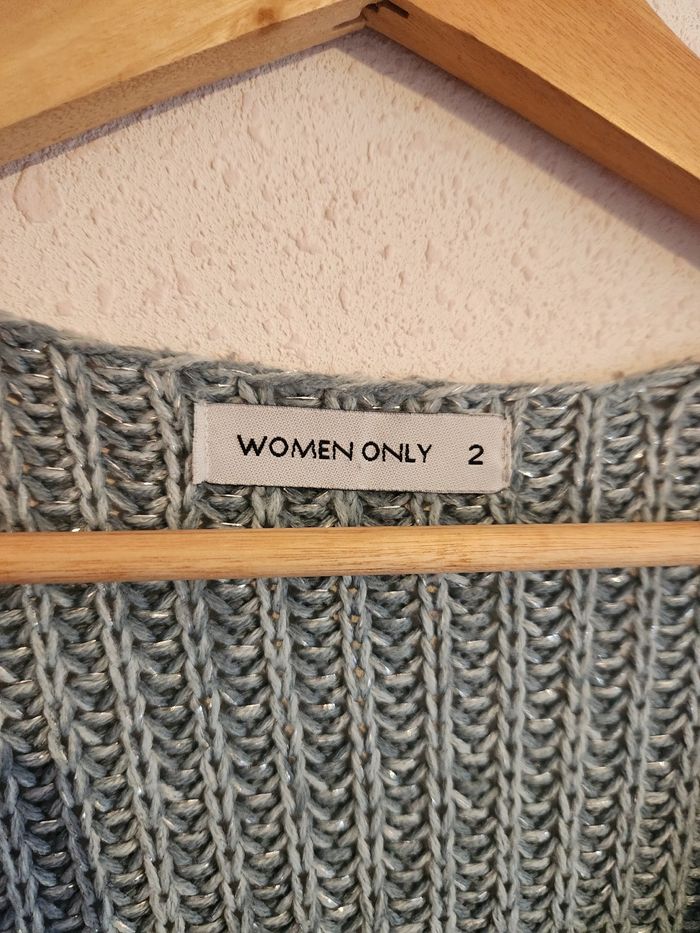 Pull bleu métallisé Women Only – Taille M - photo numéro 2