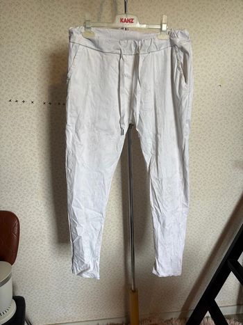 Pantalon blanc et doré taille unique made in italy