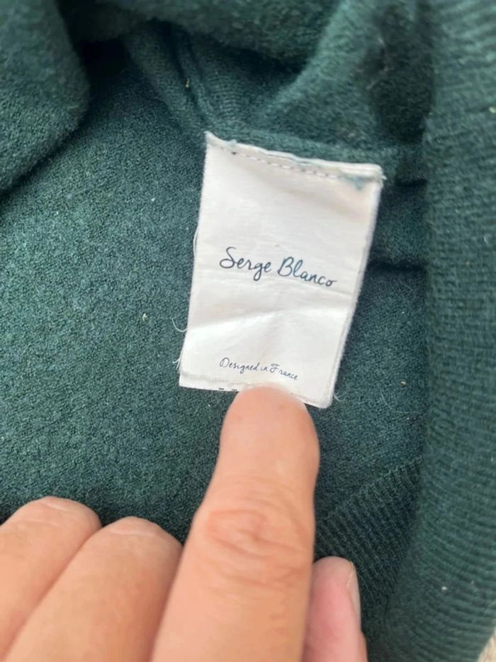 Pull Serge Blanco couleur émeraude taille XL - photo numéro 2