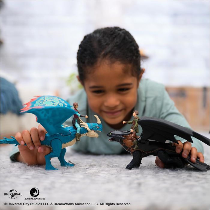 🐉 Dreamworks Dragons – Figurines articulées Dragon Krokmou + son dresseur Viking Harold - photo numéro 6