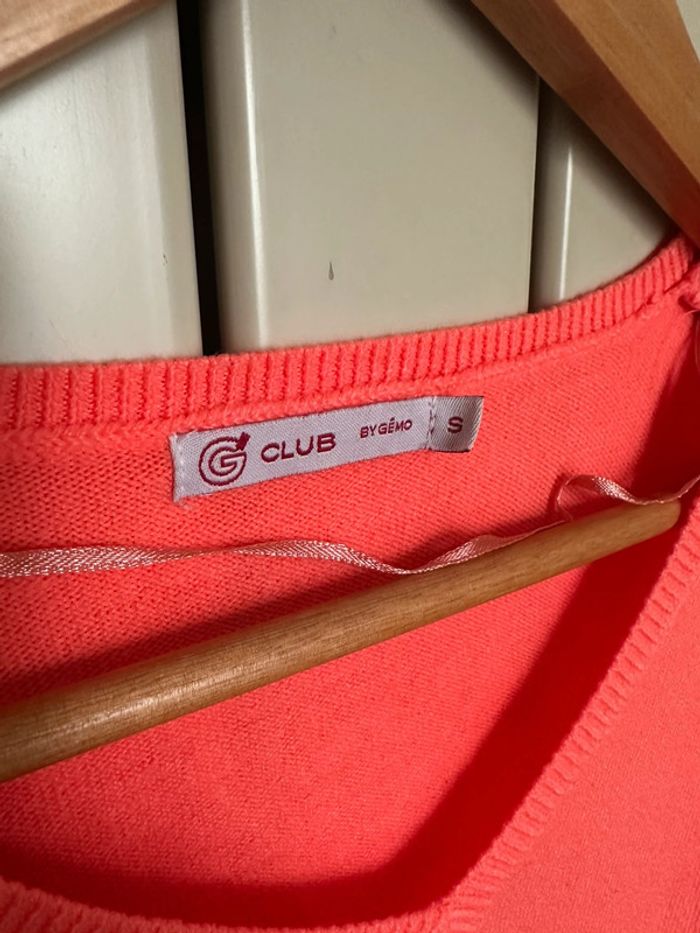 Pull orange col v S - photo numéro 2