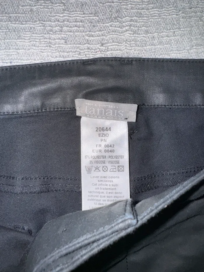 Pantalon huilé noir marque Tanaïs taille 42 - photo numéro 4