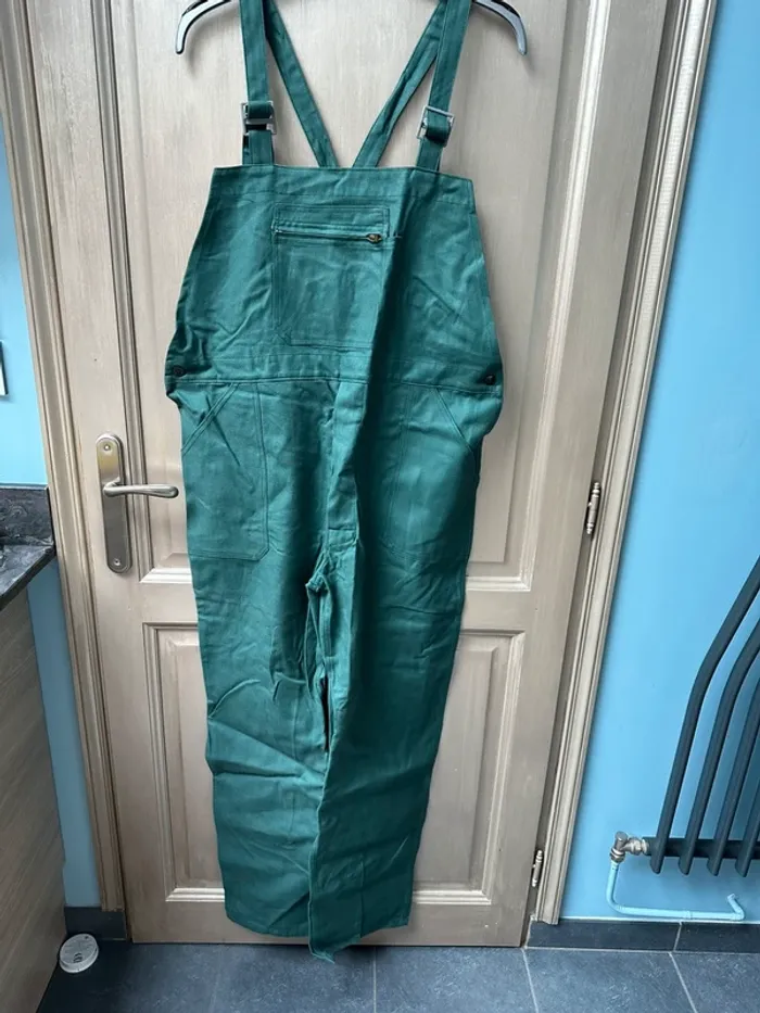 Salopette de travail en tissu vert 54-56 E Dupont - photo numéro 4