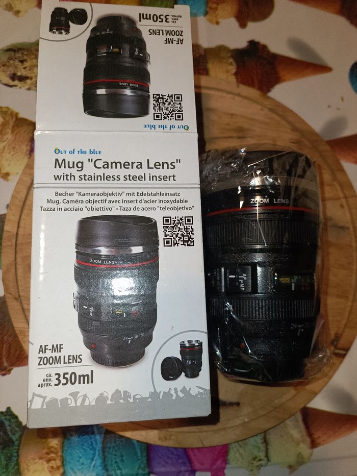 Mug thermos objectif appareil photo neuf - photo numéro 2