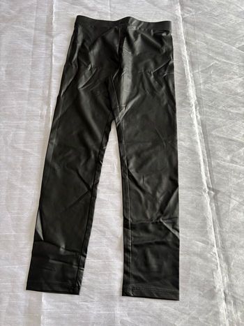 Legging noir simili cuir 