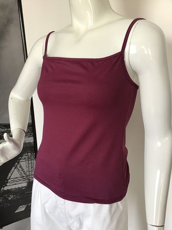 Top à bretelles bordeaux